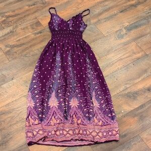 Purple and Pink Maxi Dress